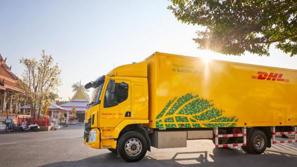 Elektrischer DHL LKW